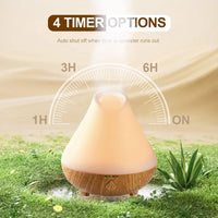 Woodgrain Aromatherapy Diffuser Humidifier, Waterless Auto Shut-Off for Large Room Bedroom Home Office