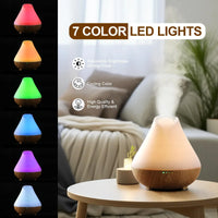 Woodgrain Aromatherapy Diffuser Humidifier, Waterless Auto Shut-Off for Large Room Bedroom Home Office